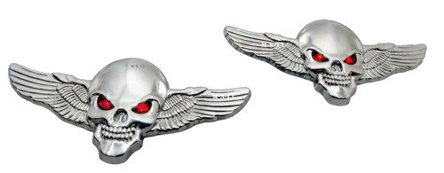 Metall totenkopf flügel - 2x, 3d