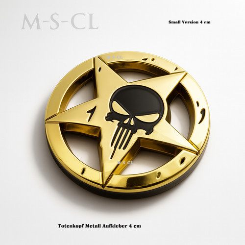 Totenkopf kfz metall - 3d,